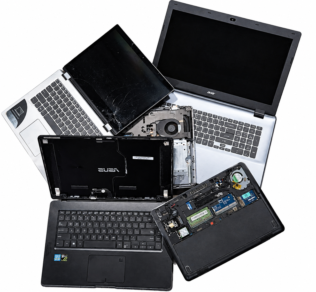 Laptop incompleet
